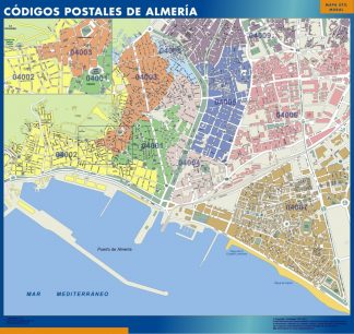 Almeria Codigos Postales mapa magnetico