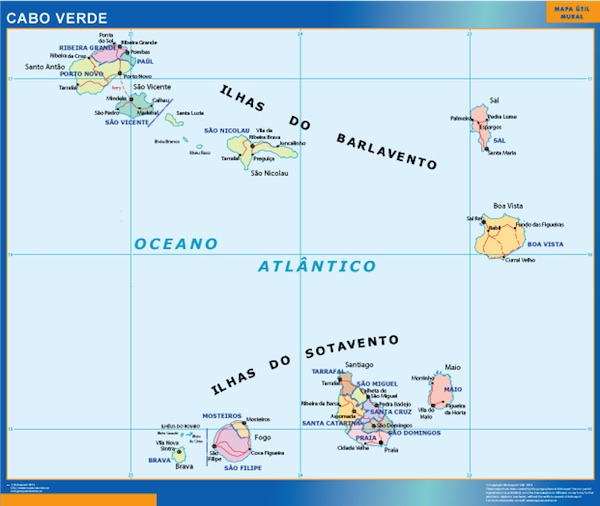 Cabo Verde vinyl sticker maps