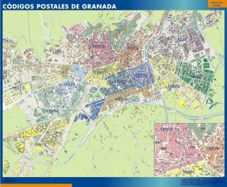 Granada Codigos Postales mapa magnetico