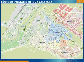 Guadalajara Codigos Postales mapa magnetico