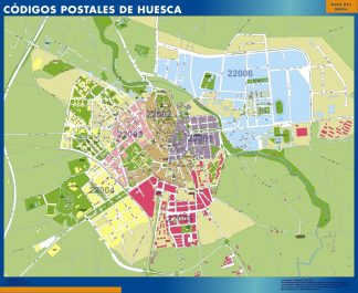 Huesca Codigos Postales mapa magnetico