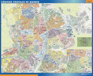 Madrid Codigos Postales mapa magnetico