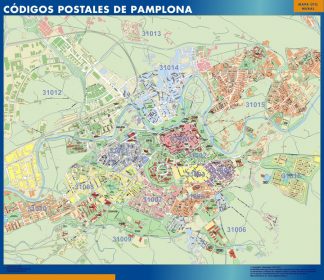 Pamplona Codigos Postales mapa magnetico