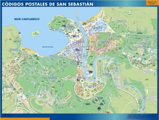 San Sebastian Codigos Postales mapa magnetico