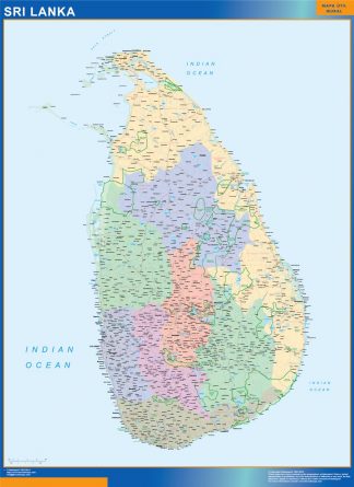 Sri Lanka framed maps