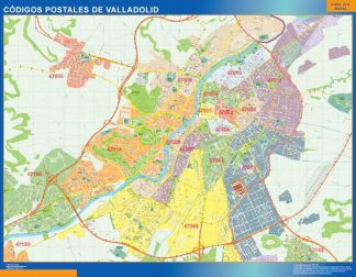 Valladolid Codigos Postales mapa magnetico