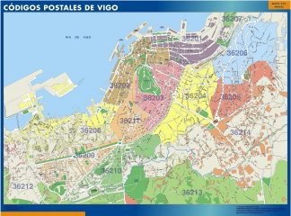 Vigo Codigos Postales mapa magnetico