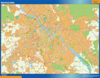 Warszawa Mapy ścienne