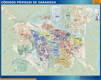 Zaragoza Codigos Postales mapa magnetico