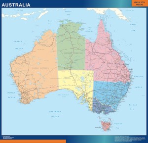 australia framed maps