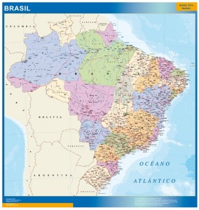 brazil framed maps