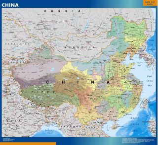 china framed maps