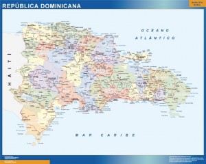 dominican republic vinyl sticker maps