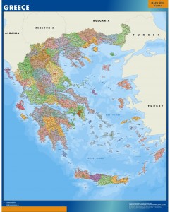 greece framed maps