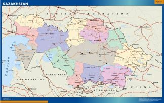 kazakhstan framed maps