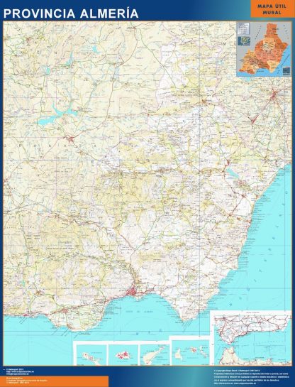 mapa provincia almeria magnetico | Vector World Maps