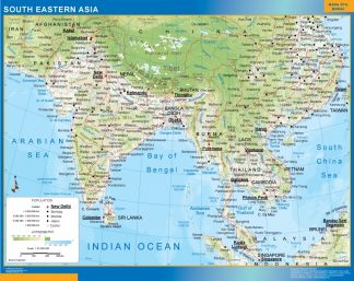 south eastern asia vinyl sticker map