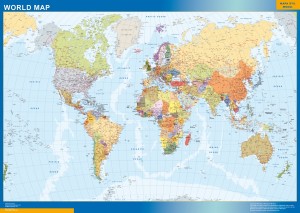 world framed map 2016