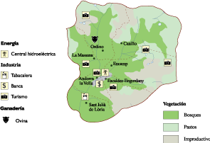 Andorra Economic map