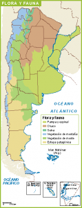 Argentina mapa flora fauna