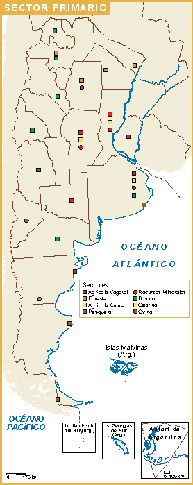Argentina mapa sector primario