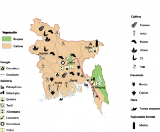 Bangladesh Economic map