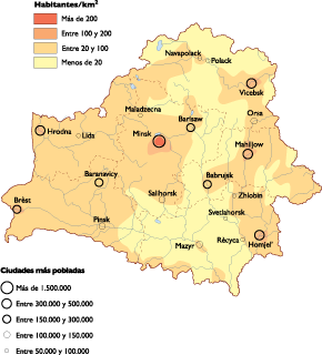 Belarus Population map
