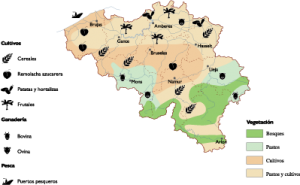Belgium Agricultural map