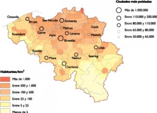 Belgium Population map