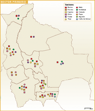 Bolivia mapa sector primario