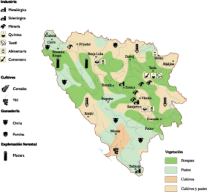 Bosnia Herzegovina Economic map