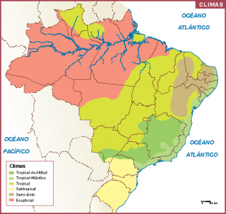 Brasil mapa clima