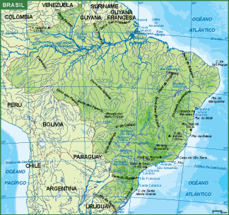 Brasil mapa fisico