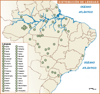 Brasil mapa lenguas