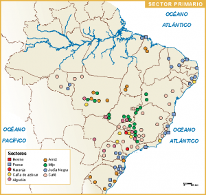 Brasil mapa sector primario