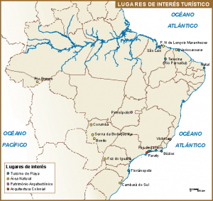 Brasil mapa turismo