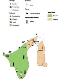 Brunei Economic map