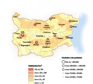Bulgaria Population map