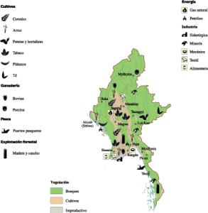 Burma Economic map