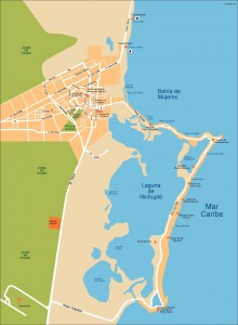 Cancun Vector Map