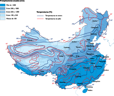 China Climate map