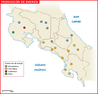 Costa Rica mapa energia