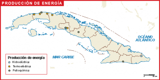 Cuba mapa energia