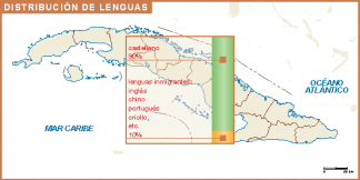 Cuba mapa lenguas
