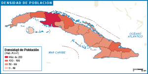 Cuba mapa poblacion