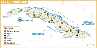 Cuba mapa sector primario