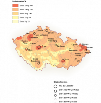 Czech Republic Population map