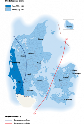 Denmark Climate map