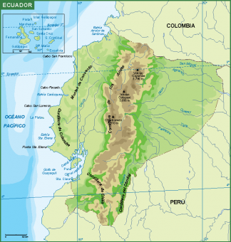 Ecuador mapa fisico
