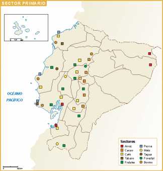 Ecuador mapa sector primario